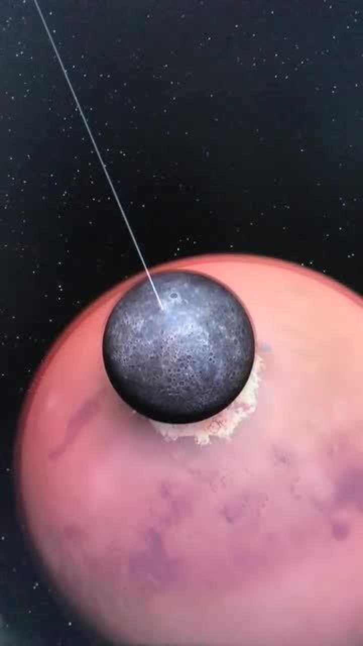 自古水火不能相容,当模拟出水星撞击火星时,这一幕出人意料了!