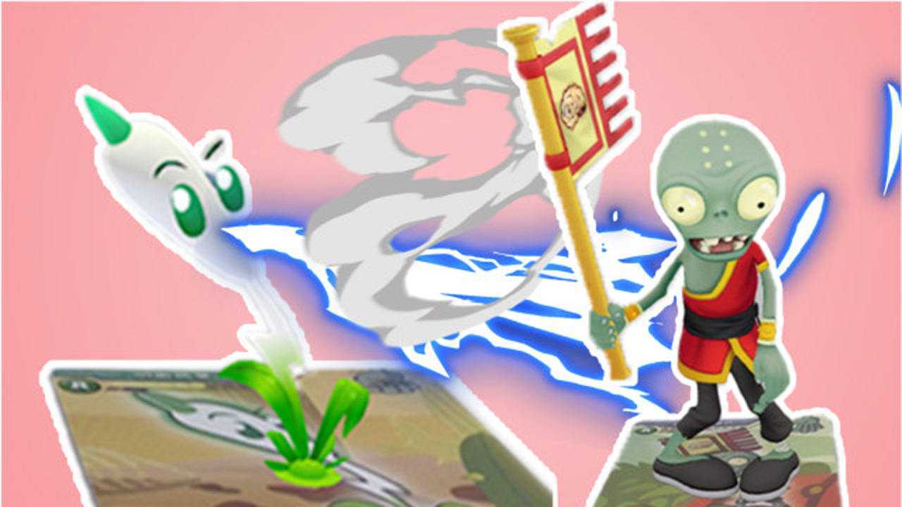植物大战僵尸ar游戏对战 闪电芦苇大战武僧旗子僵尸