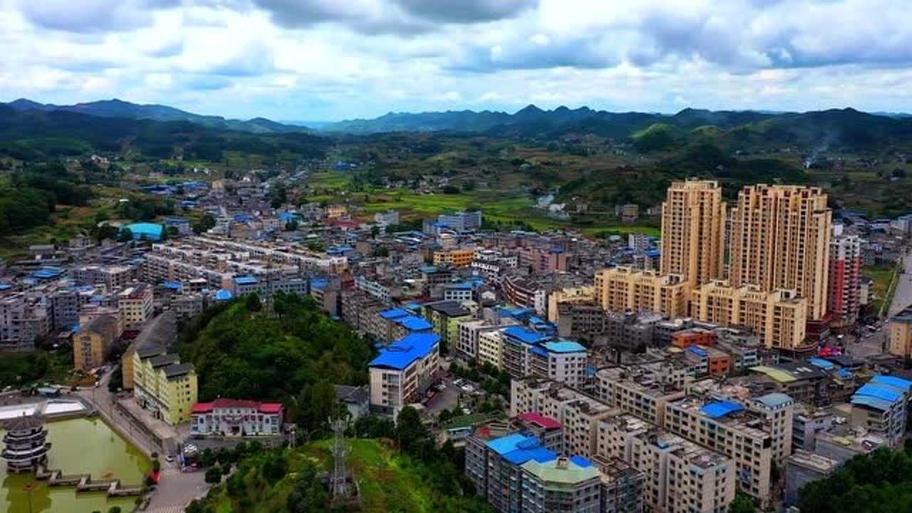 团溪镇航拍全景一个有山有水的好地方风景太美了