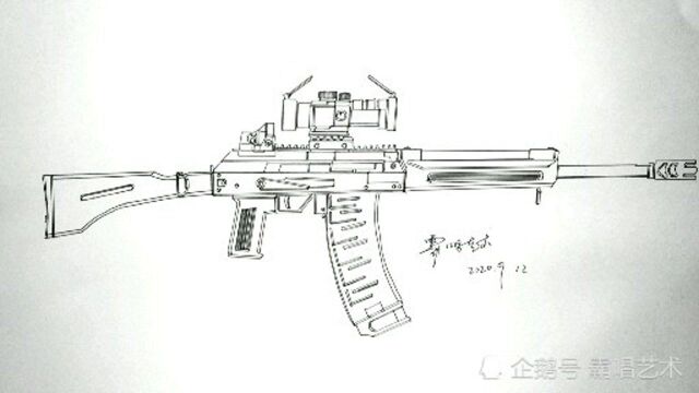 和平精英军备库枪械手绘全解析,配件丰富的S12K霰弹枪