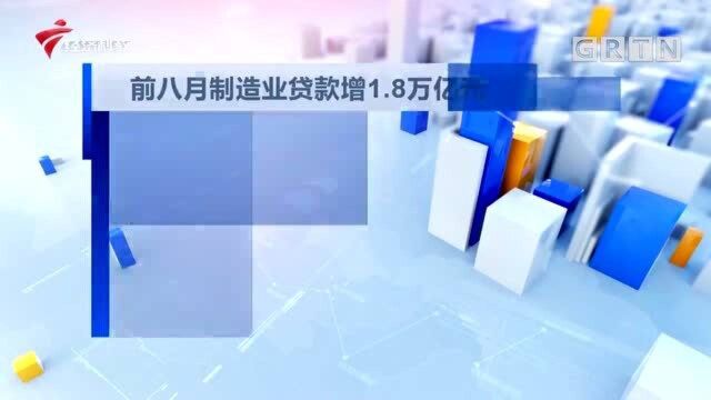 前八月制造业贷款增1.8万亿元