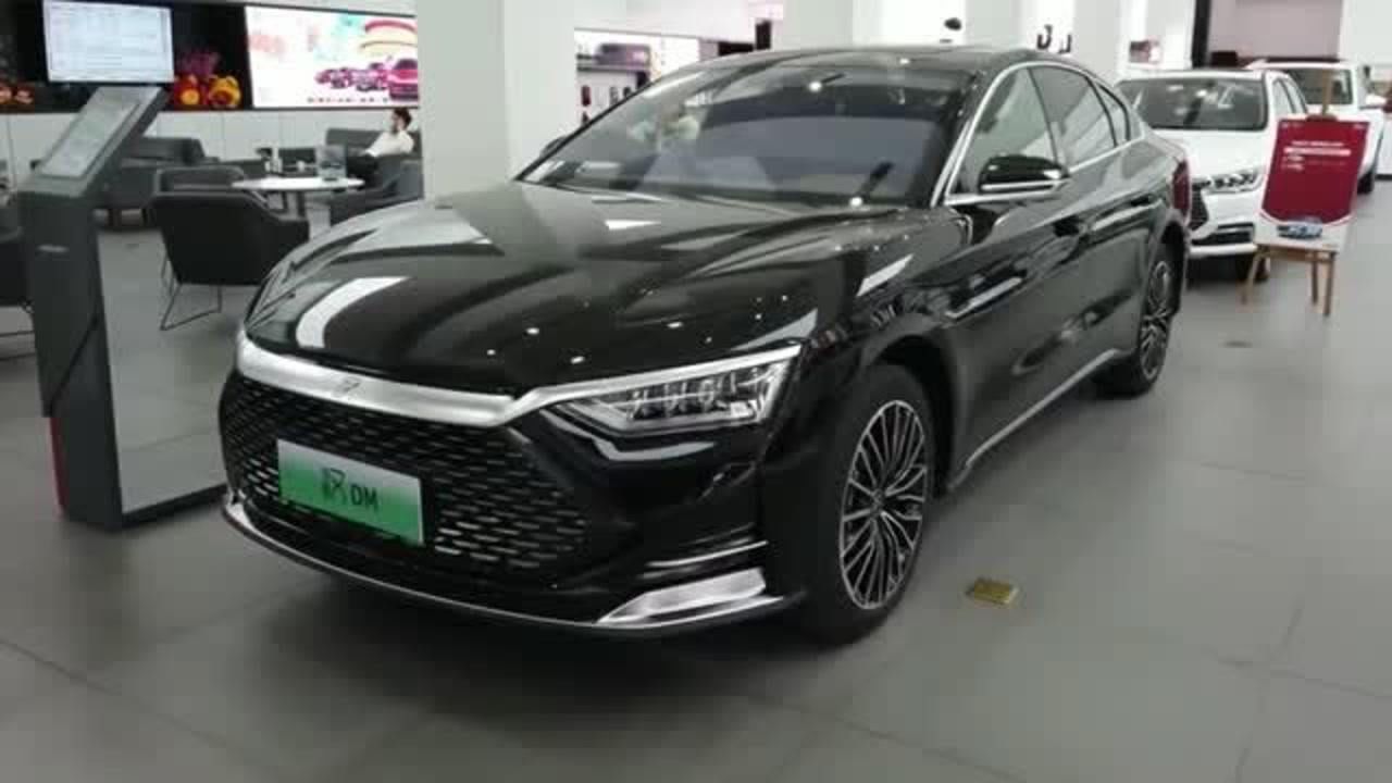 新款比亚迪汉dm,黑色挺好看的