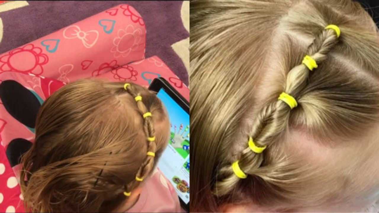 儿童编发超短发小公主简单的刘海编发幼儿园的可爱发型