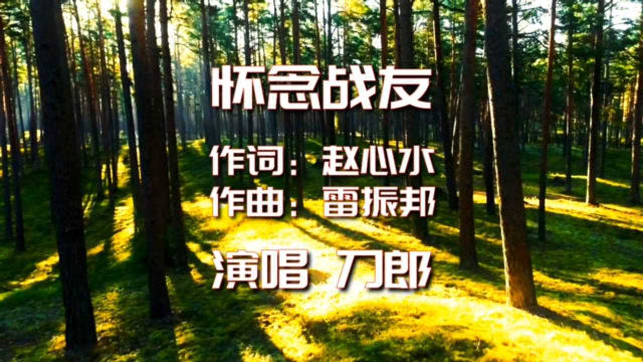 刀郎怀念战友独特的歌喉每每听到这首歌都会想起那些老战友