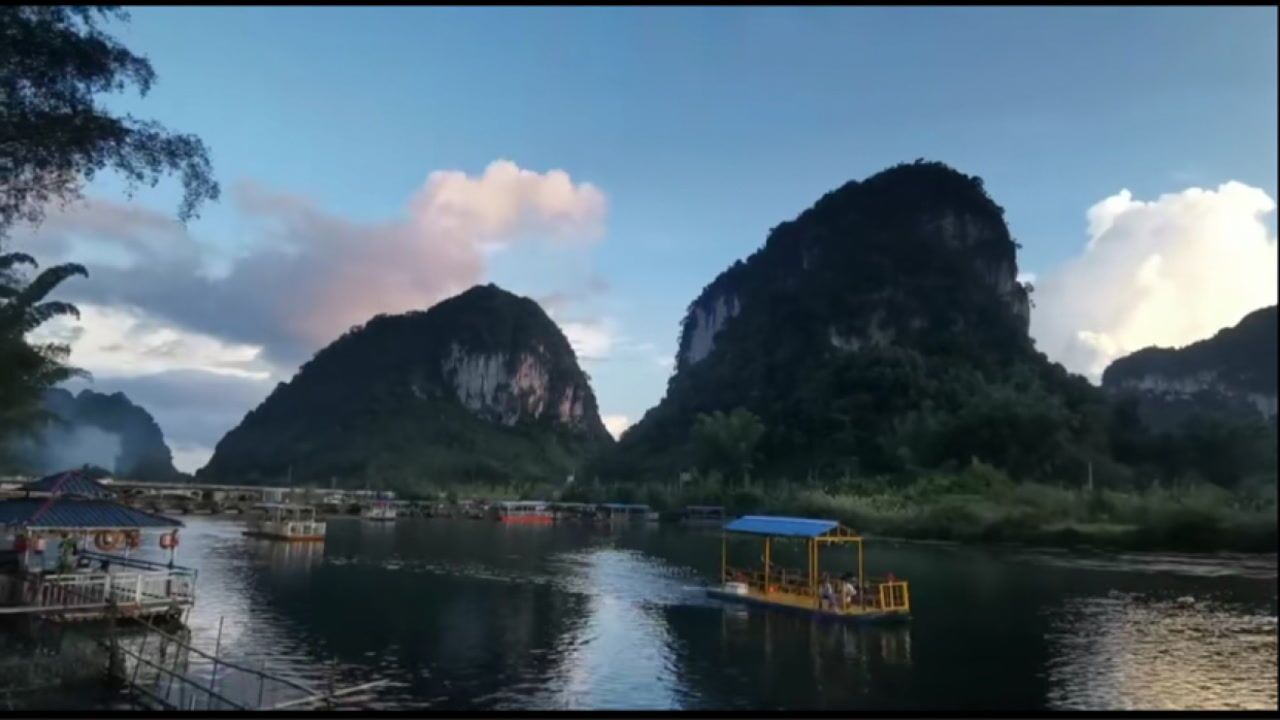 花千骨取景地广西鹅泉典型喀斯特地貌又称山水小桂林