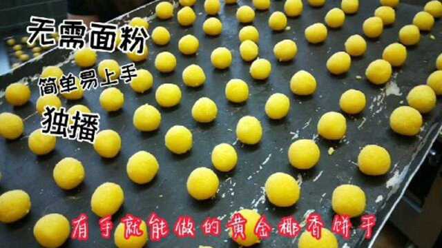 全网首发:无需面粉,在家就能制作的黄金椰蓉酥