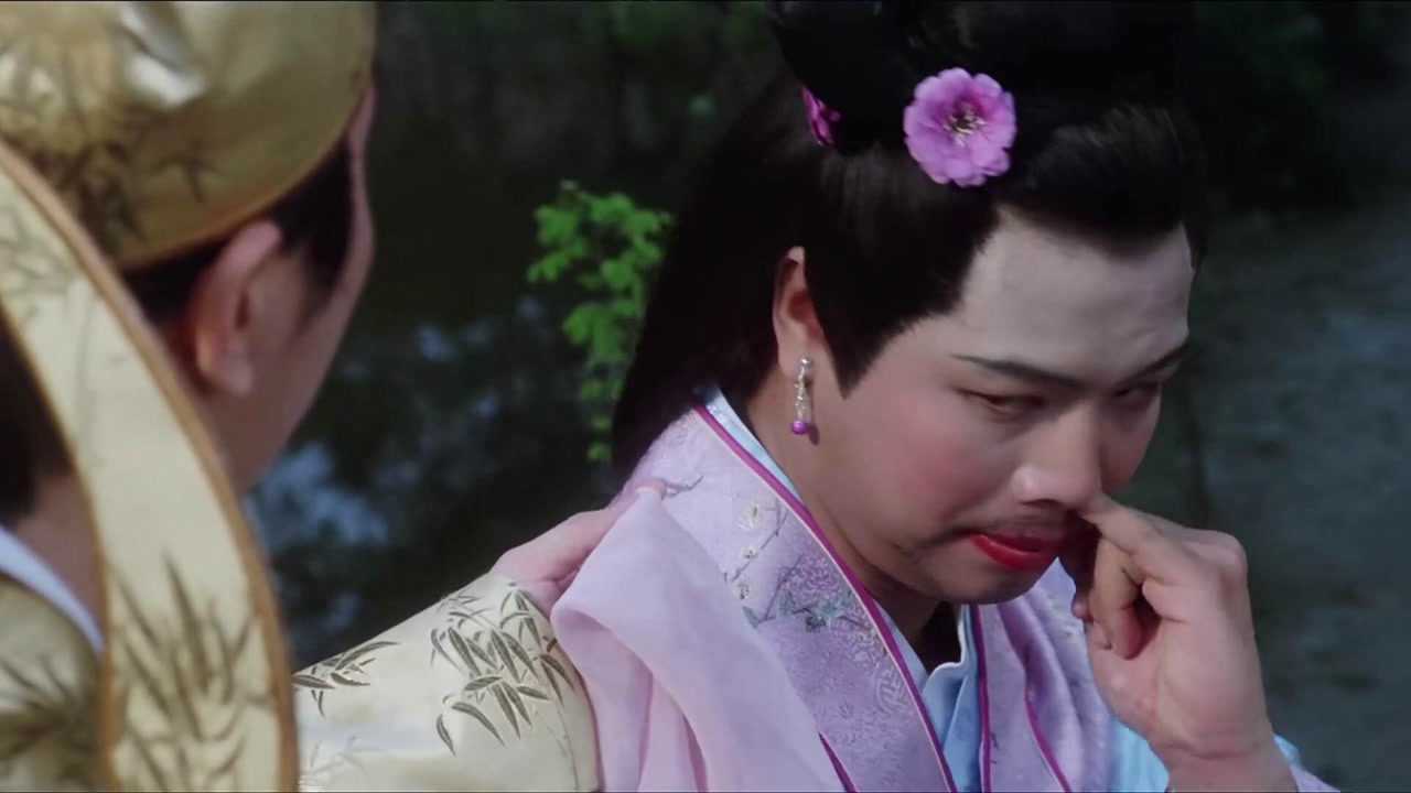 唐伯虎点秋香星爷桥头撩妹美女一个转身差点吓吐了