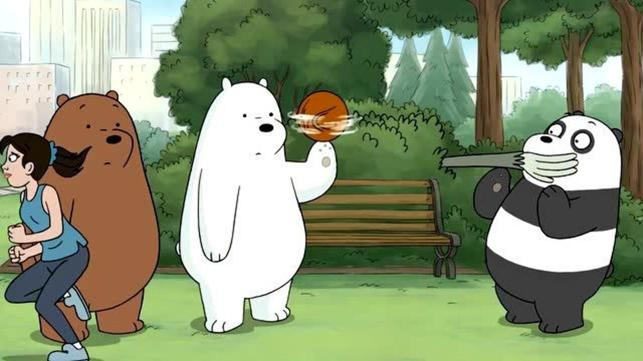 咱们裸熊:熊熊们打篮球,技术太差,白熊落泪!_腾讯视频