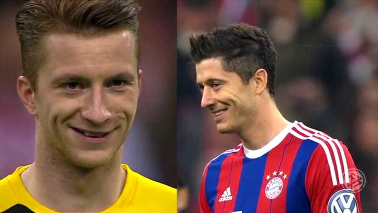 曾经的兄弟!当赛场上罗伊斯对莱万泯然一笑,莱万也忍不住抽泣了!