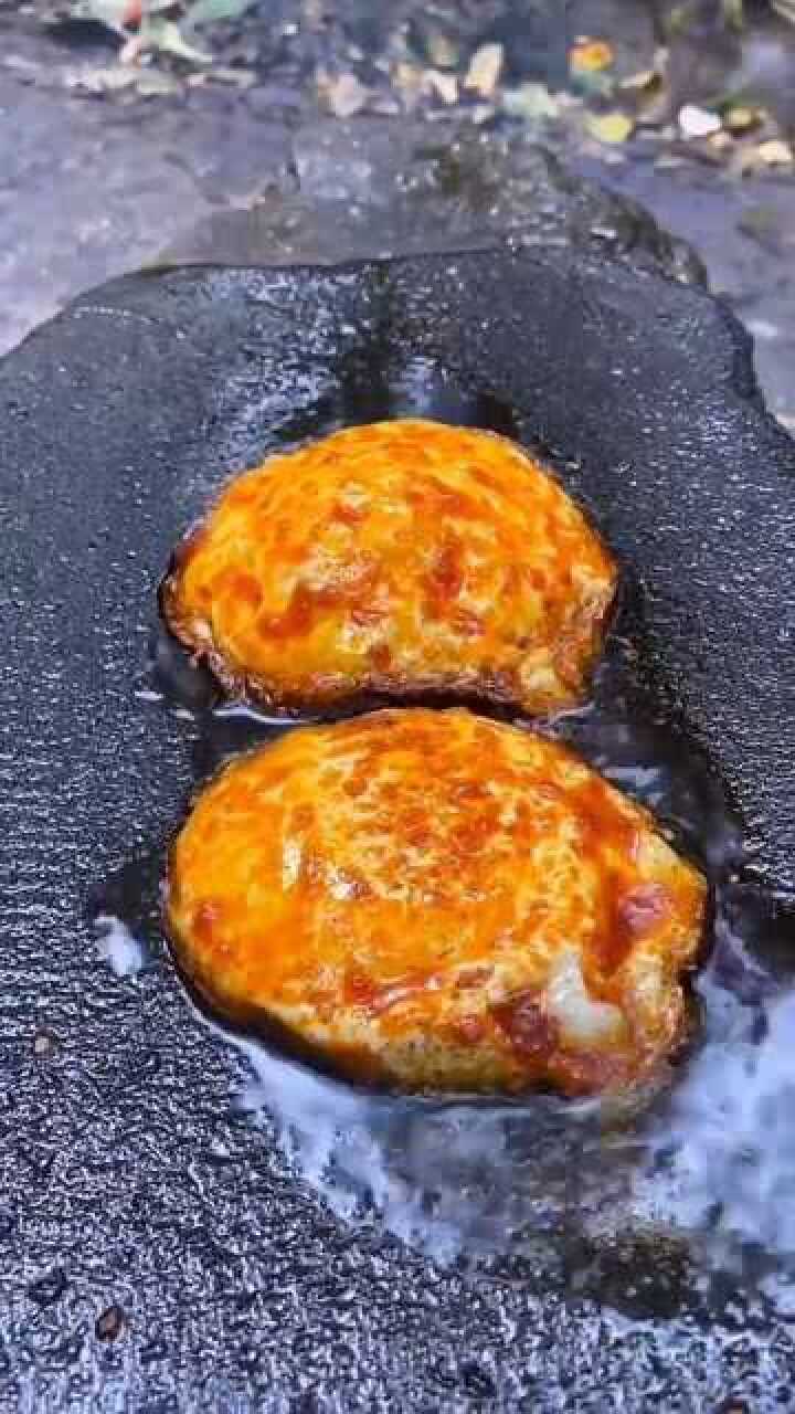石板煎鸡蛋