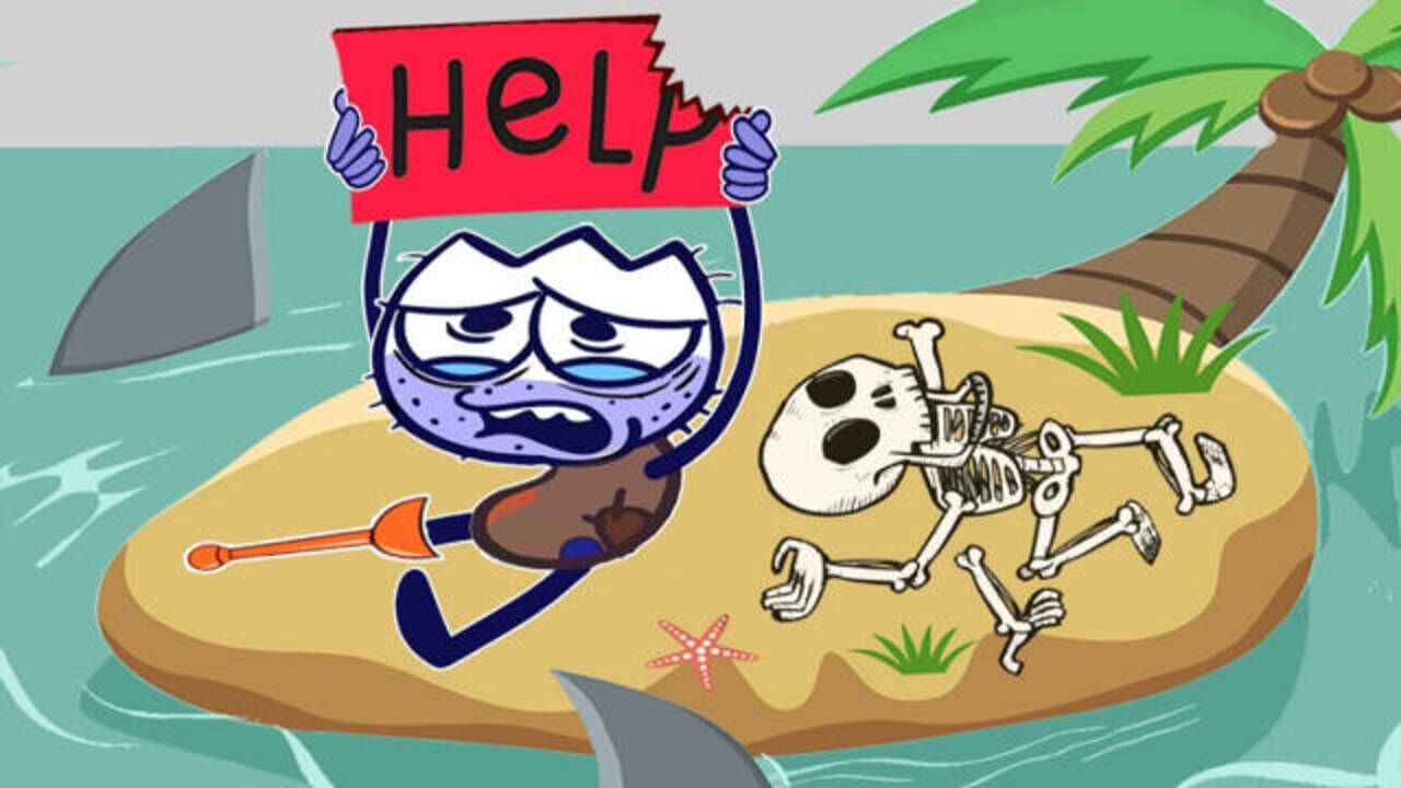 搞笑铅笔人:铅笔人荒岛求生,绞尽脑汁绘制求救信号,结局简直太惨了