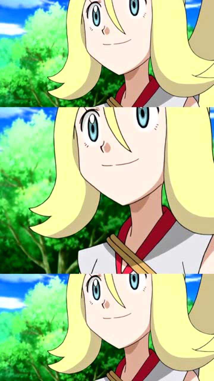 动漫可尔妮和路卡利欧的配合才成功的取到花朵