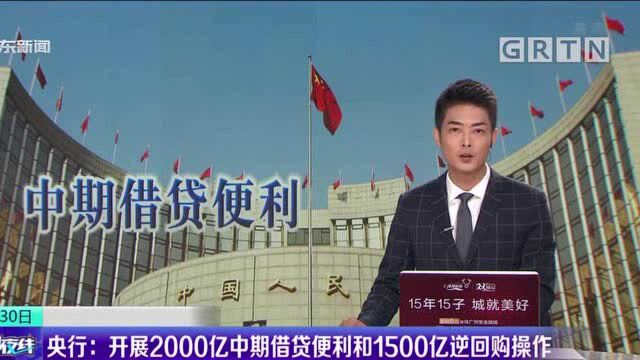 央行:开展2000亿中期借贷便利和1500亿逆回购操作