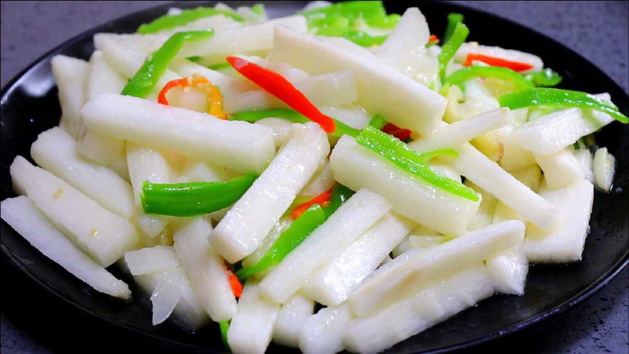 家常清炒山药怎么做才好吃学会这技术山药怎么炒都不发黑