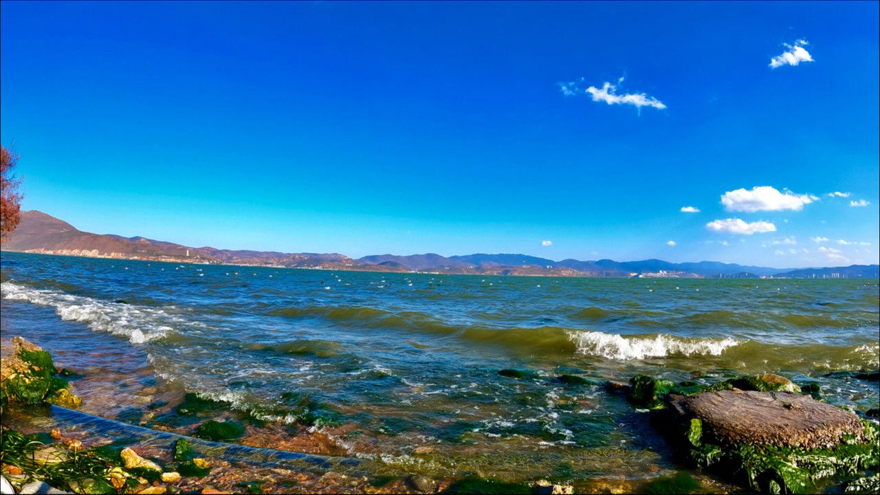 大理洱海龙龛古渡,阳光明媚景色秀丽宜人