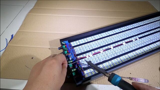 DIY 90cm大功率WRGB可调光全光谱LED水草灯