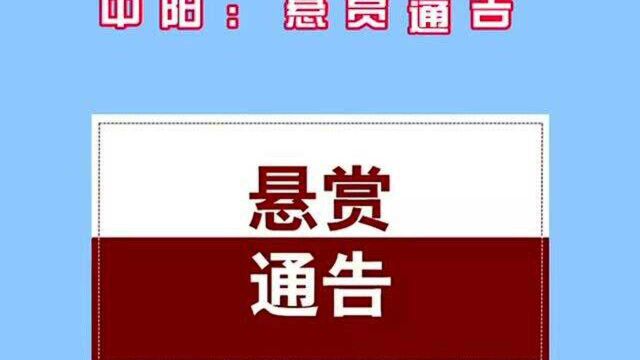 中阳:悬赏通告