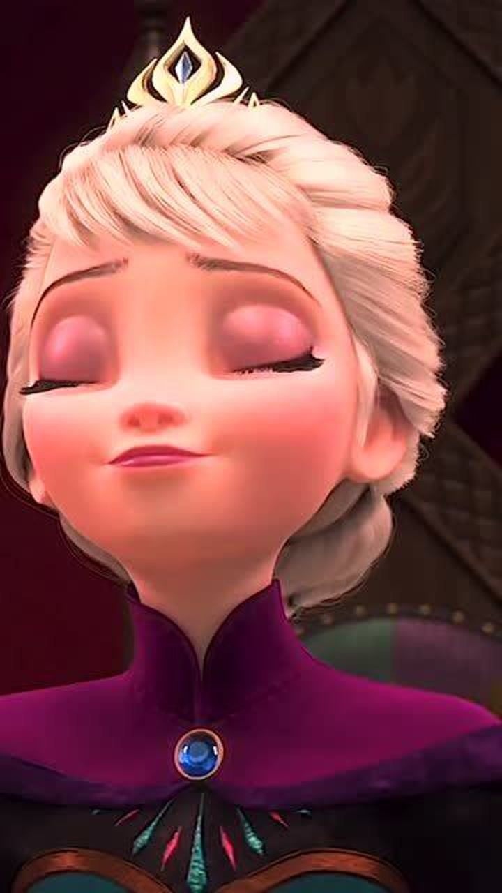 冰雪奇缘艾莎女王感冒了连打喷嚏都这么可爱