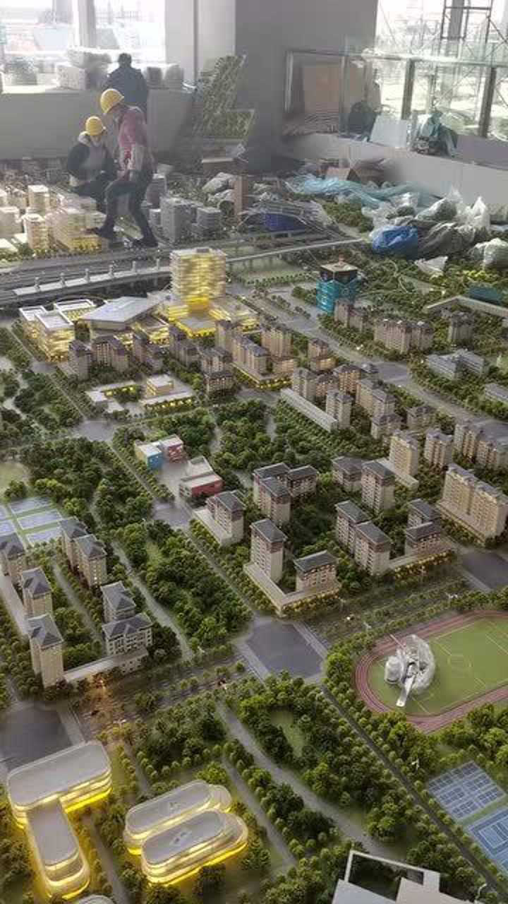 雄安新区规划沙盘的一角,看着就霸气