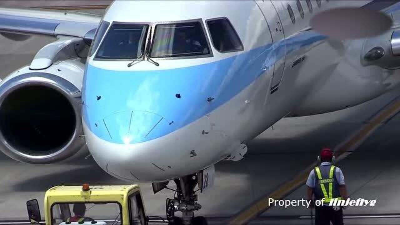 巴西安博威的erj 190在松山机场推出!