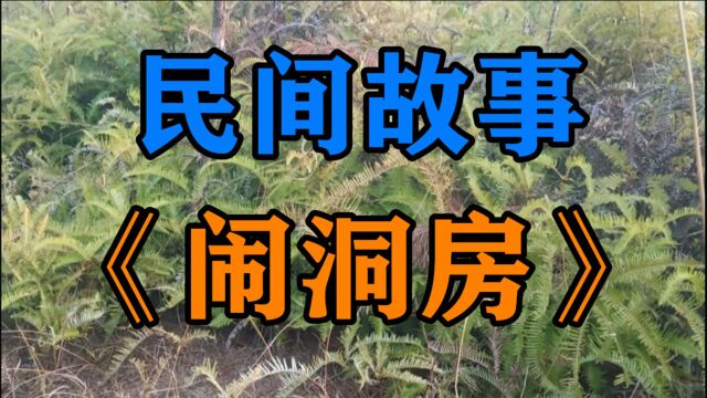 民间故事《闹洞房》说起闹洞房是古时候传下来的习俗