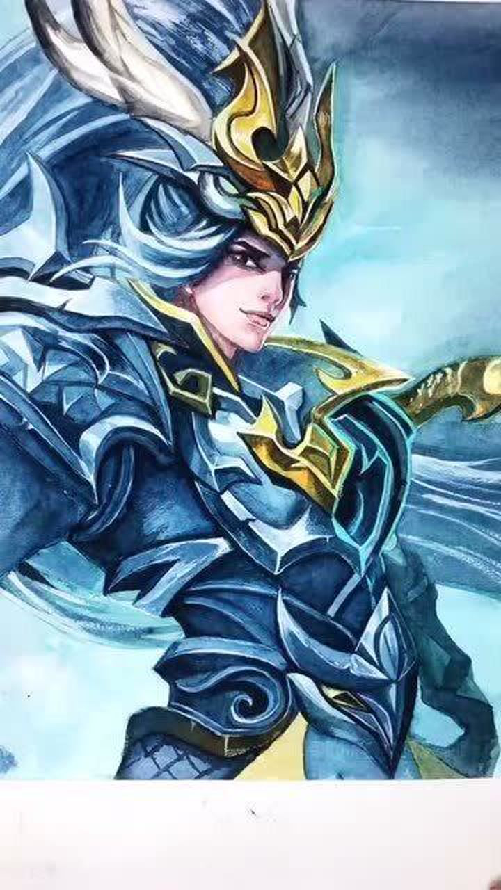 王者荣耀韩信手绘告诉我你喜欢的英雄我来画