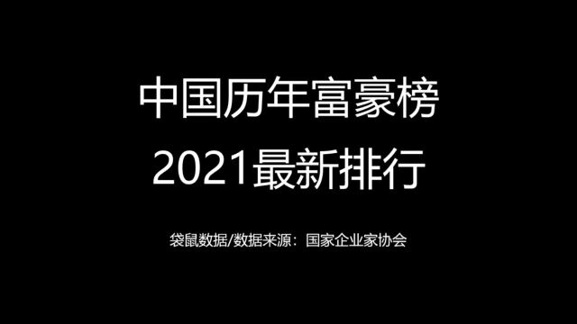 中国历年富豪榜2021最新排名