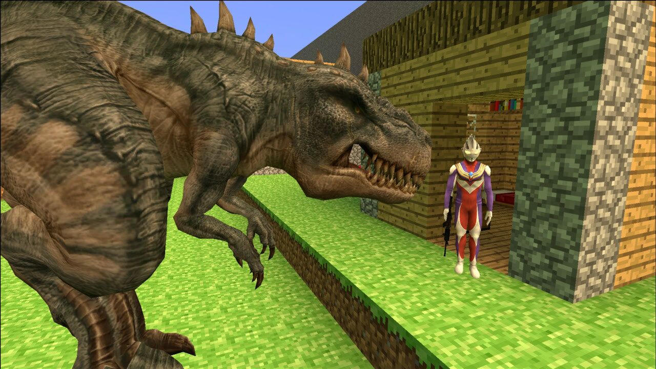 迪迦奥特曼家门口有一条霸王龙,可把他吓坏了