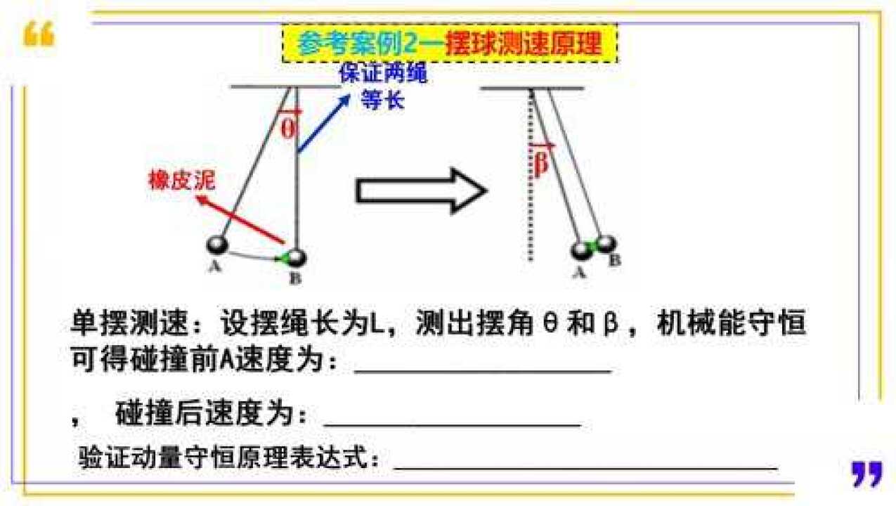 高中物理实验验证动量守恒定律单摆碰撞模型机械能守恒测速_高清1080P在线观看平台_腾讯视频