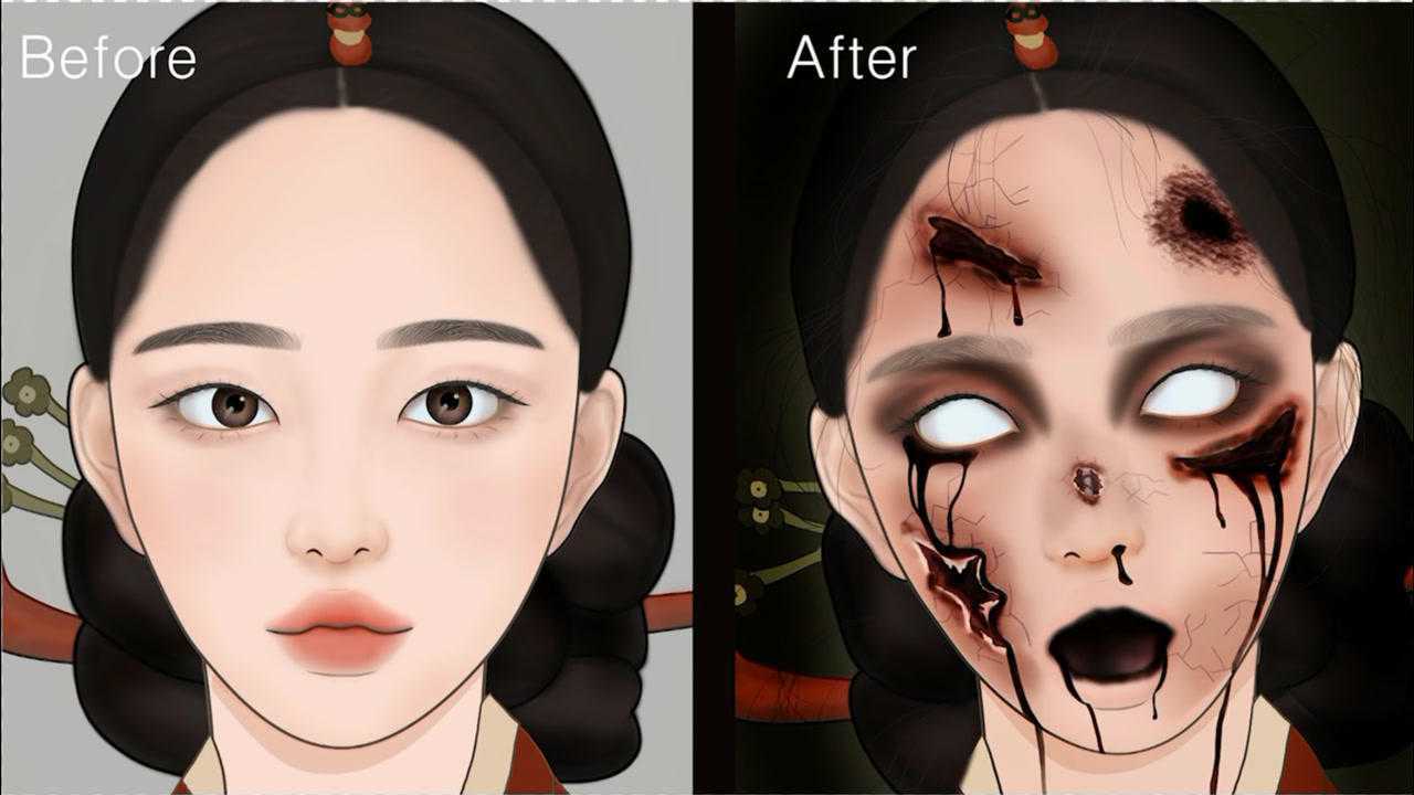 挑战上妆极限!教你如何简单上手恐怖的丧尸妆容,太逼真了_腾讯视频