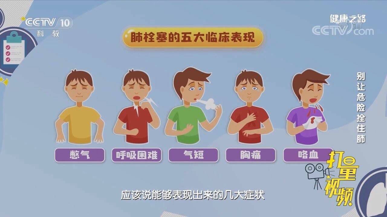 呼吸困难、气短、胸痛、咯血等，都是肺栓塞的临床表现_高清1080P在线观看平台_腾讯视频