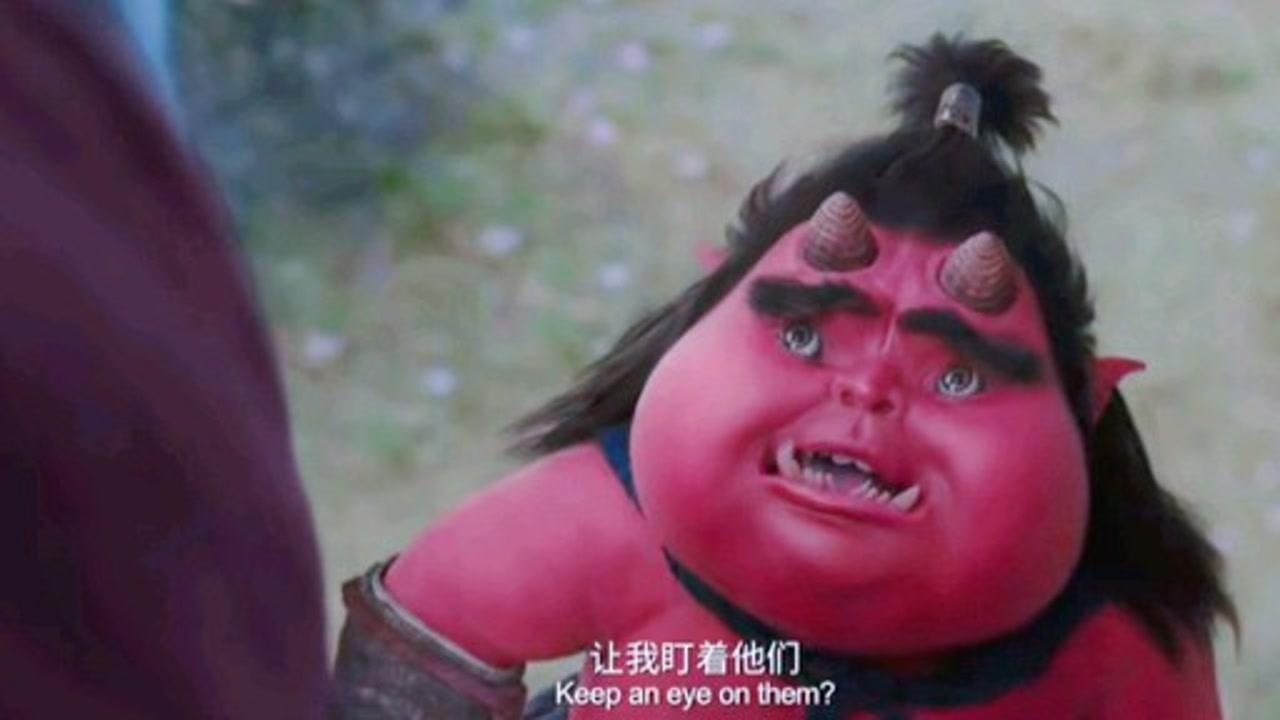 侍神令:电影里的小红猪(赤鬼)太可爱了