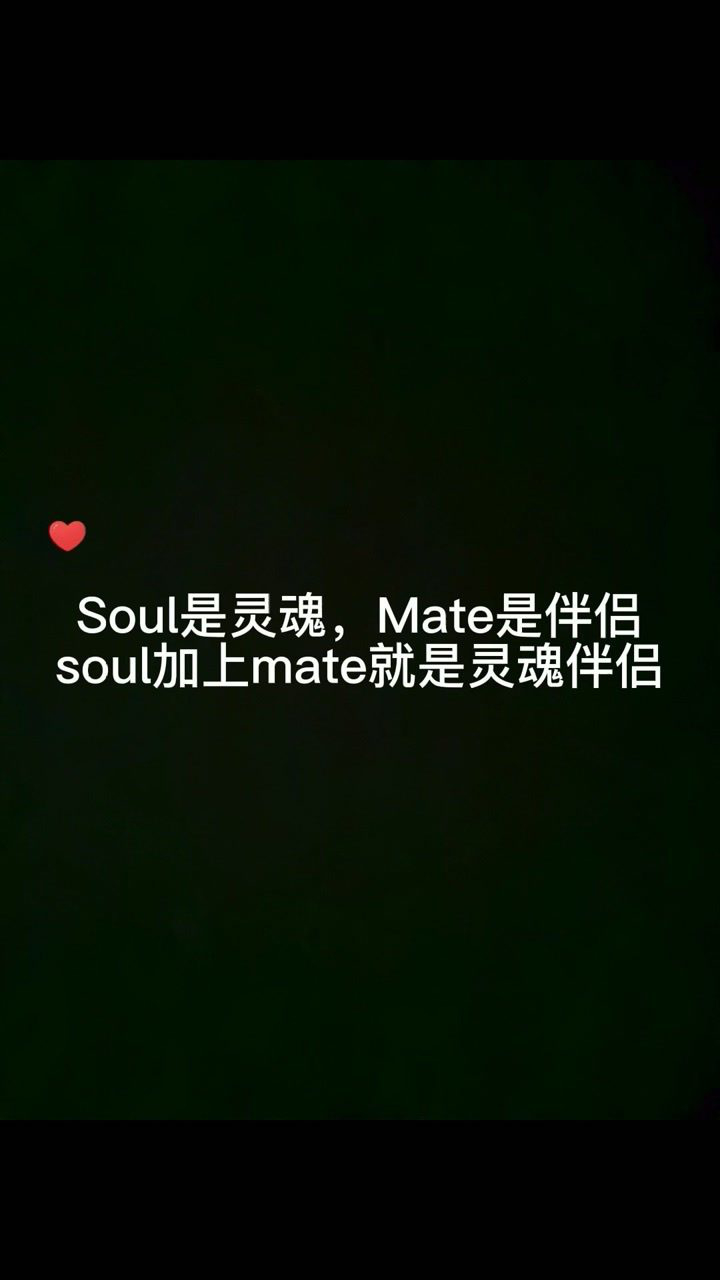soul灵魂,mate伴侣,soulmate灵魂伴侣