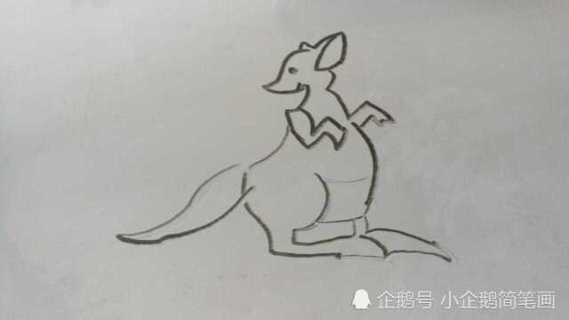 找妈妈的袋鼠简笔画#简笔画#