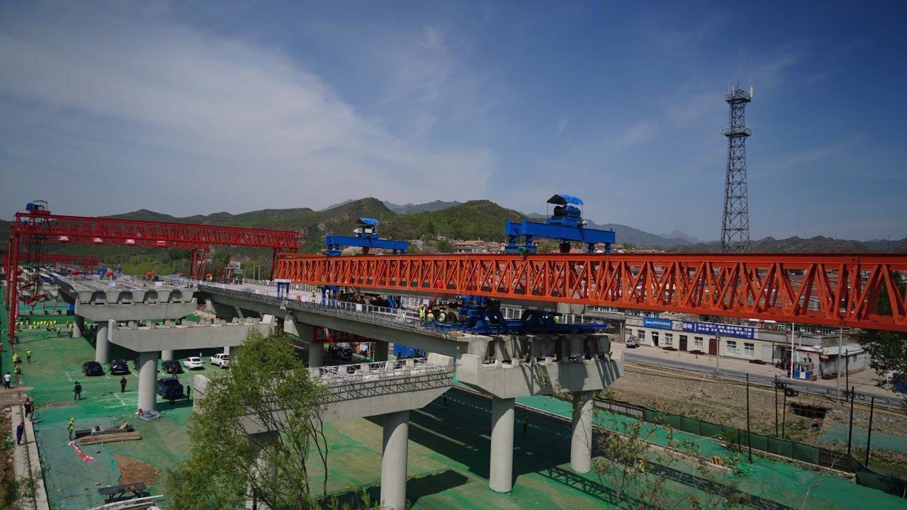 国道109新线高速架箱梁,通车后从西六环到市界只需40分钟