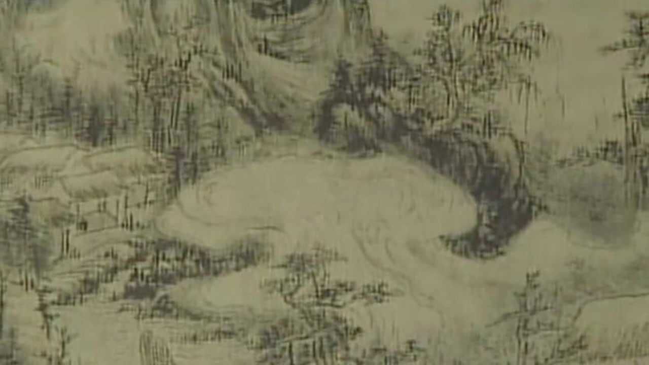 中国传世名画:赏析《结社林泉图》,所画乃是秋天景色_高清1080P在线观看平台_腾讯视频