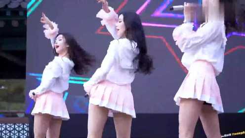 韩国啦啦队美女，舞台上热舞 ，比比赛更好看