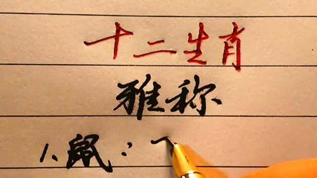 十二生肖的雅称,你知道你的属相叫什么吗?值得收藏了解!