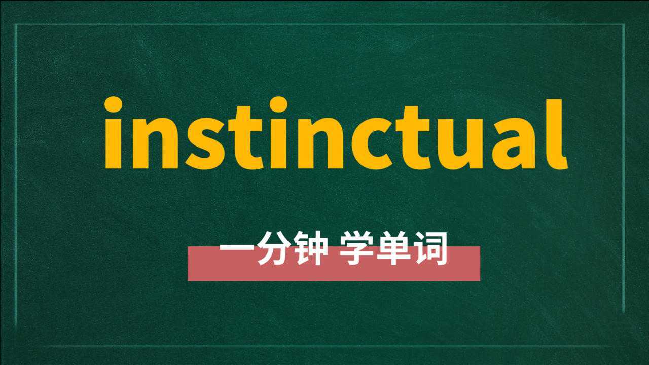 一分钟一词汇单词instinctual你知道它是什么意思吗
