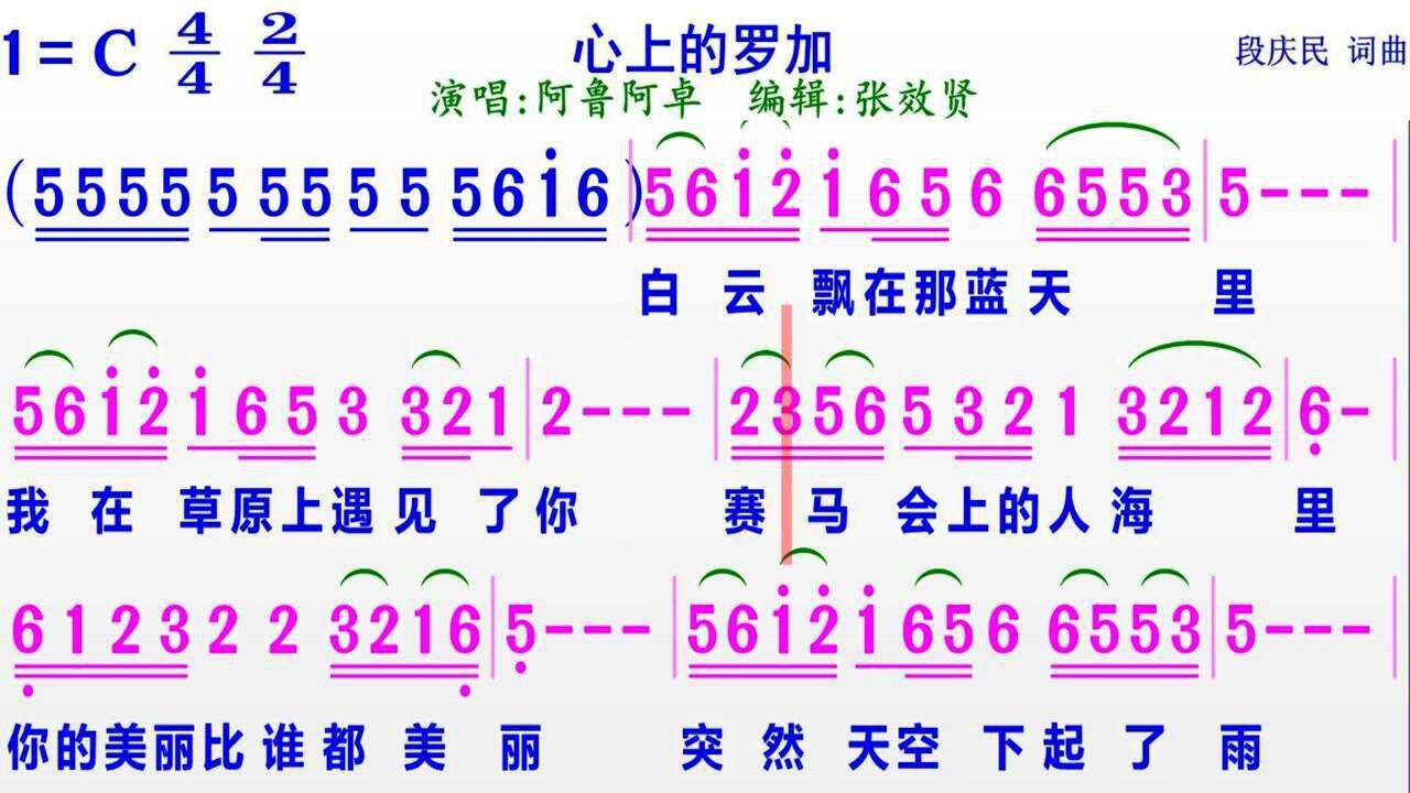 萨克斯心上的罗加简谱图片