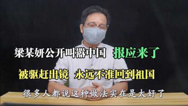 梁某妍公然叫嚣国家底线,被驱赶出境却要中国赔偿,如今报应来了