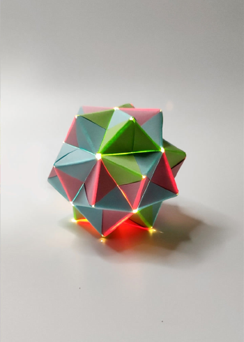 折纸《三棱锥花球》