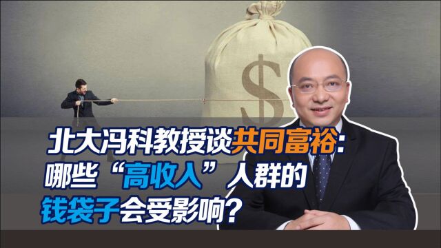 北大冯科教授谈共同富裕:哪些“高收入”人群的钱袋子会受影响?