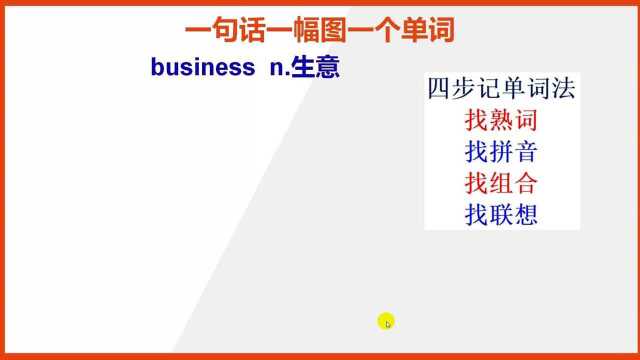 怎么记忆英文单词business