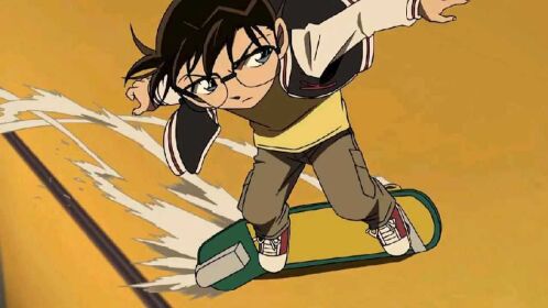 『柯南飙滑板最帅瞬间』牛顿都无法解释了!