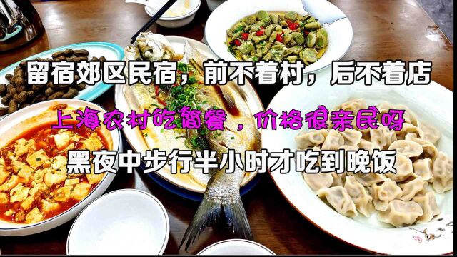 留宿上海郊区奉贤农田包围着的民宿,前不着村后不着店,吃个晚餐黑夜步行半小时,味道很赞价格亲民很意外