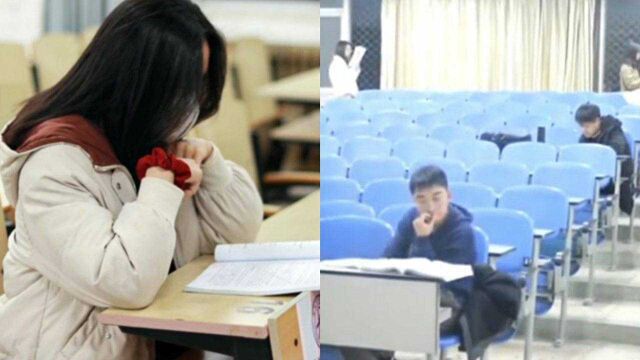 河南一高校为考研学生设零点自习室全天供暖