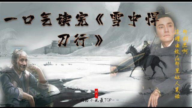 以陈坤为主角,一口气看完《雪中悍刀行》原著450万字【夙读百万字】