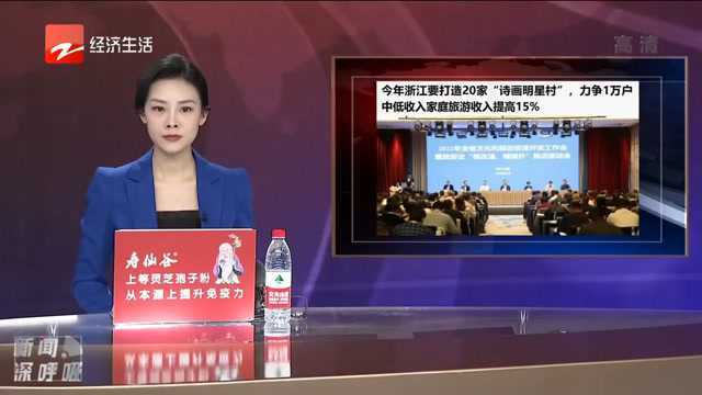 浙江:力争1万户中低收入家庭旅游收入提高15%