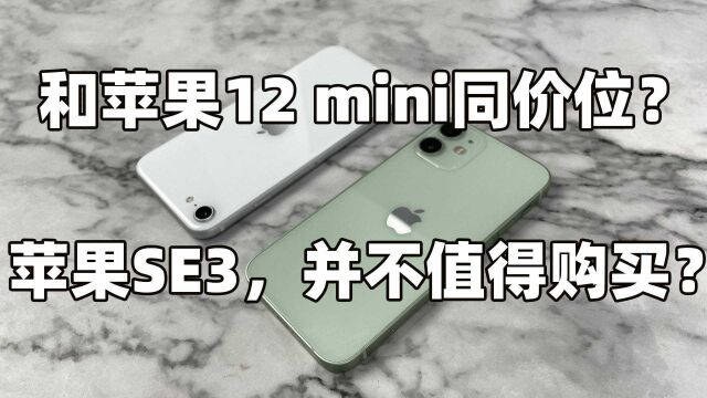 和苹果12 mini同价位!苹果SE3,并不值得购买?